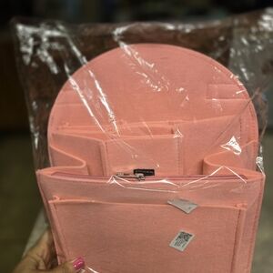 Pink Felt Travel Organizer Bag Insert